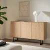 Wohnen Sideboards<3-türiges Sideboard in Eiche Stone - Jaskin