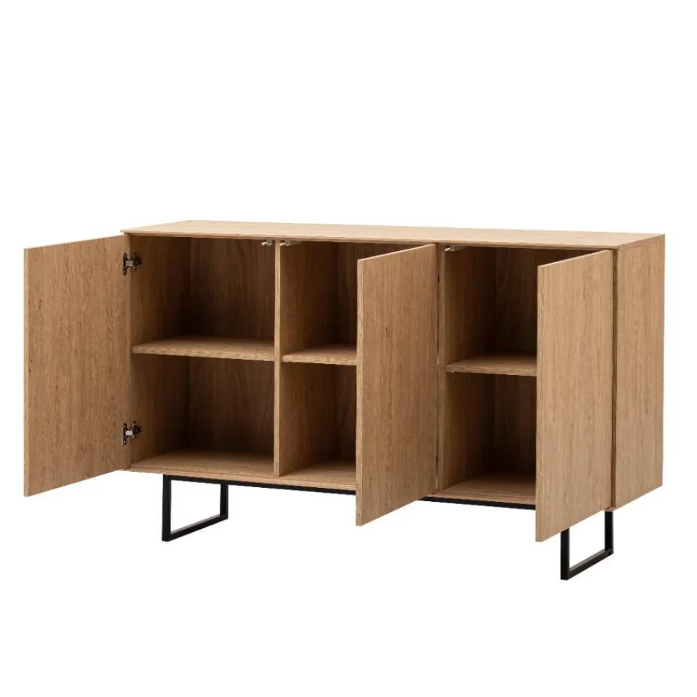 Wohnen Sideboards<3-türiges Sideboard in Eiche Stone - Jaskin