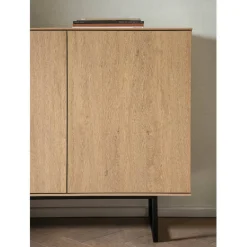 Wohnen Sideboards<4-türiges Sideboard in Eiche Stone - Jaskin