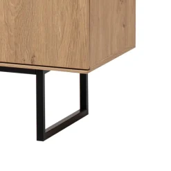 Wohnen Sideboards<4-türiges Sideboard in Eiche Stone - Jaskin