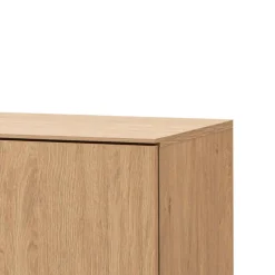 Wohnen Sideboards<4-türiges Sideboard in Eiche Stone - Jaskin