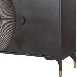 Wohnen Sideboards<4-türiges Sideboard in Schwarz und Messing - Alkatar