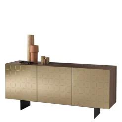 Wohnen Sideboards<3-türiges Sideboard mit Spiegel Front Bronze - Imarena