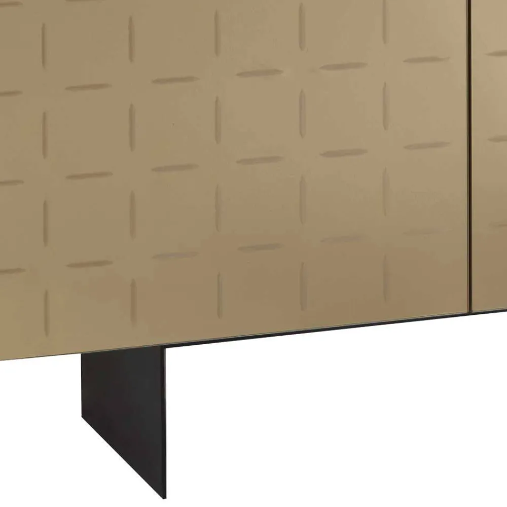 Wohnen Sideboards<3-türiges Sideboard mit Spiegel Front Bronze - Imarena