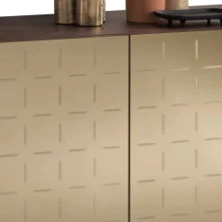 Wohnen Sideboards<3-türiges Sideboard mit Spiegel Front Bronze - Imarena