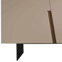 Wohnen Sideboards<3-türiges Sidebodard in Taupe und Teak - Cadiz