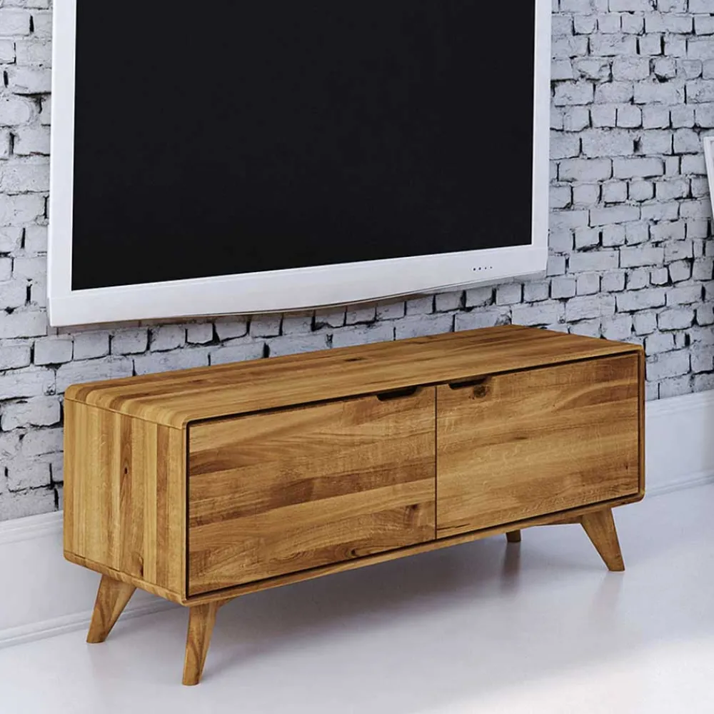 Wohnen Tv & Hifi-Möbel<2-türiges TV Lowboard aus Holz Wildeiche - Eavy I