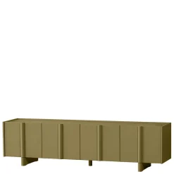 Wohnen Tv & Hifi-Möbel|Lowboards<4-türiges TV Lowboard in Khaki - Biledda