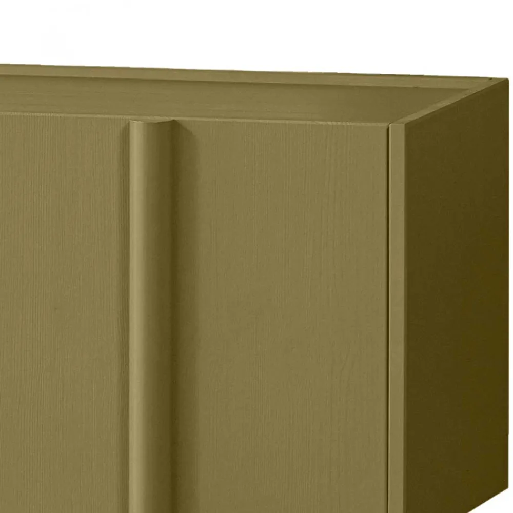 Wohnen Tv & Hifi-Möbel|Lowboards<4-türiges TV Lowboard in Khaki - Biledda