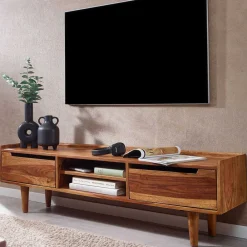 Wohnen Tv & Hifi-Möbel|Lowboards<2-türiges TV Lowboard mit Griffmulden - Placer