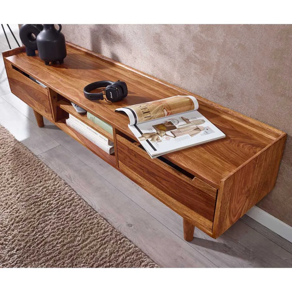 Wohnen Tv & Hifi-Möbel|Lowboards<2-türiges TV Lowboard mit Griffmulden - Placer