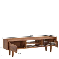 Wohnen Tv & Hifi-Möbel|Lowboards<2-türiges TV Lowboard mit Griffmulden - Placer