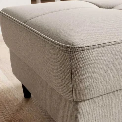 Wohnen Hocker<Truhen-Polsterhocker in Cremeweiß Stoff - Philippe