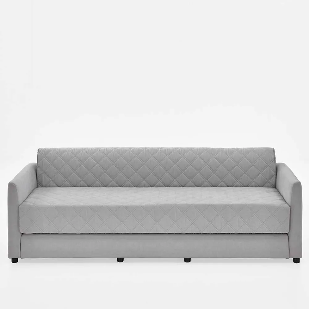 Wohnen Betten|Sofas<TTF Ausziehcouch in Hellgrau Stoff - Cyras