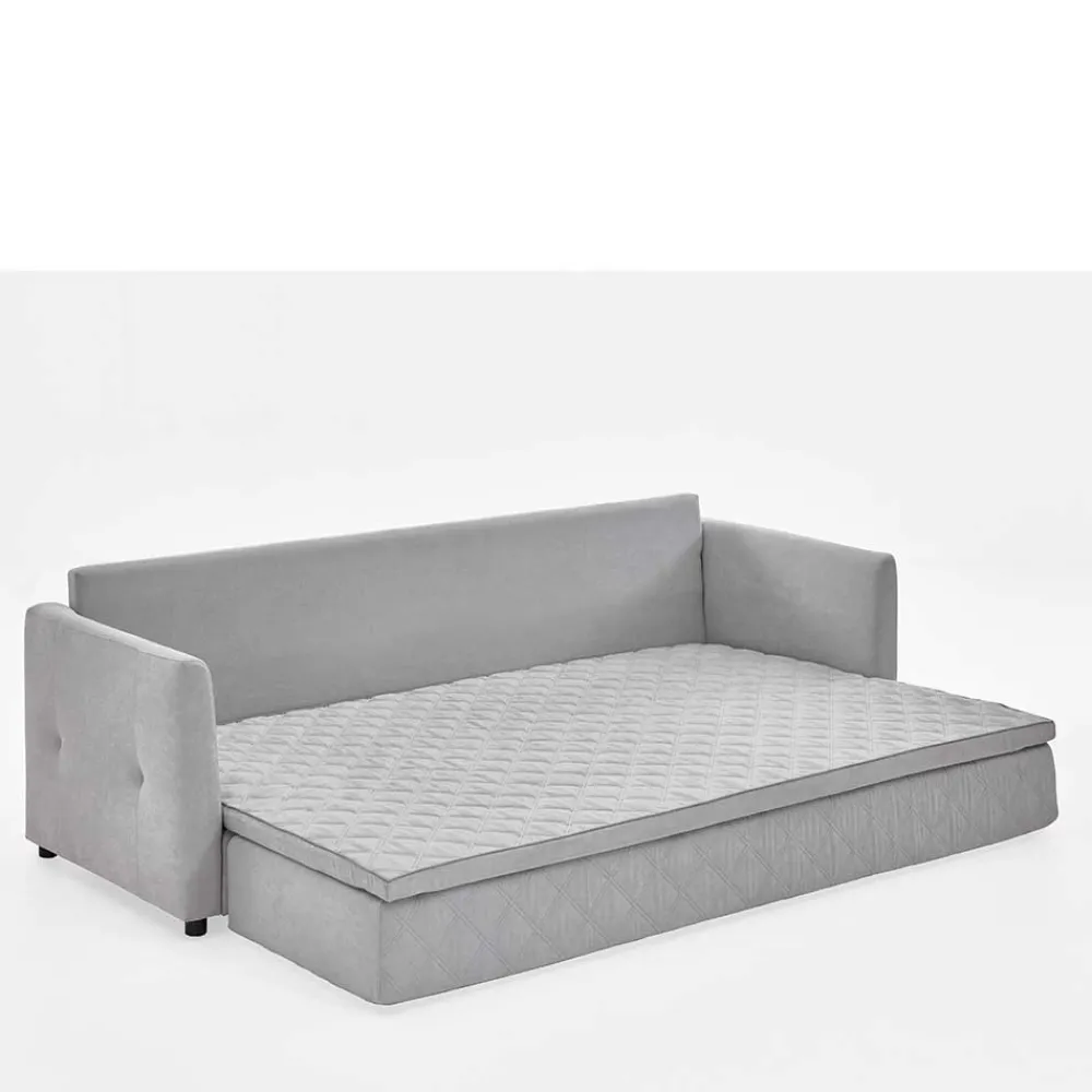 Wohnen Betten|Sofas<TTF Ausziehcouch in Hellgrau Stoff - Cyras