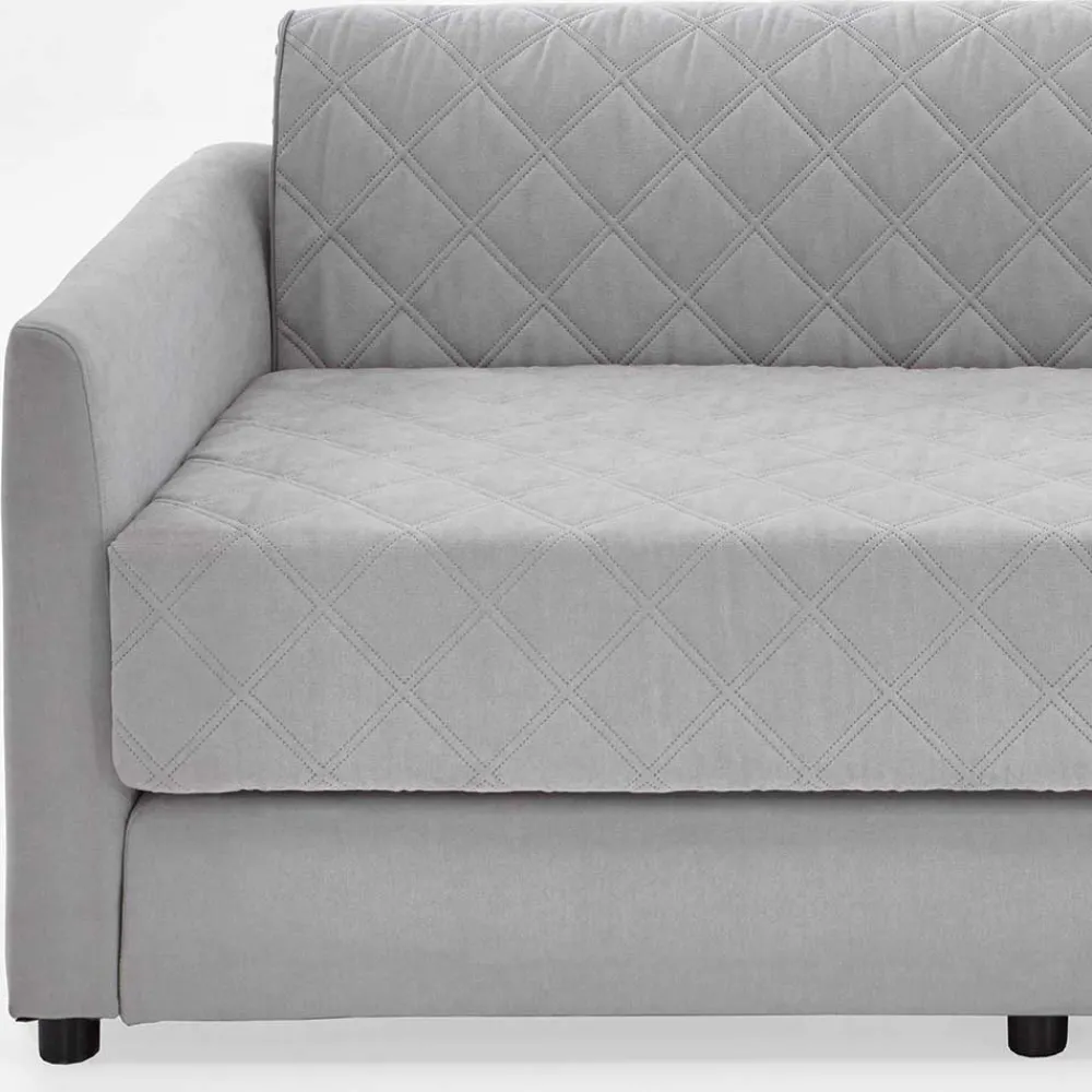 Wohnen Betten|Sofas<TTF Ausziehcouch in Hellgrau Stoff - Cyras