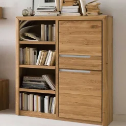 Wohnen Wohnwände<TV Anbauwand Croconia aus Wildeiche Massivholz (vierteilig)