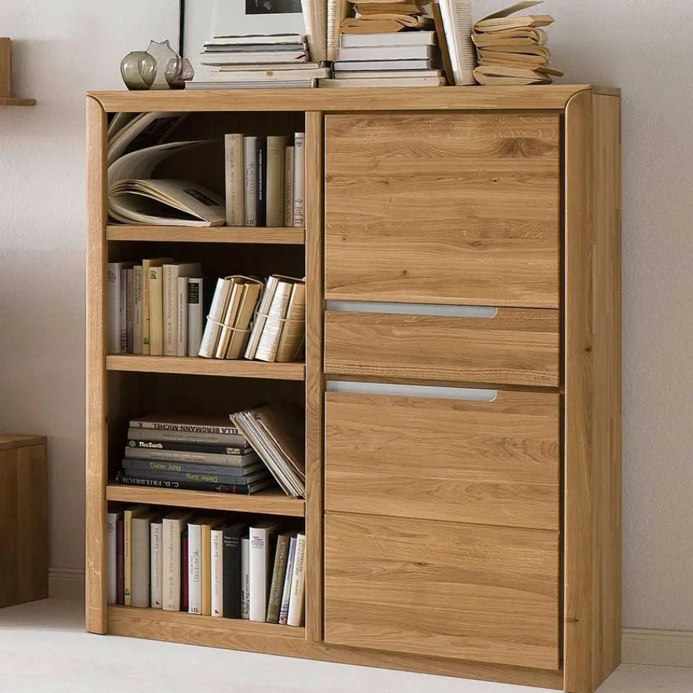 Wohnen Wohnwände<TV Anbauwand Croconia aus Wildeiche Massivholz (vierteilig)