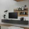 Wohnen Wohnwände<TV Anbauwand für Fernseher hängend - Ahilav I (dreiteilig)