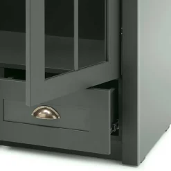 Wohnen Wohnwände<TV Anbauwand in Dunkelgrün - Niestov (dreiteilig)