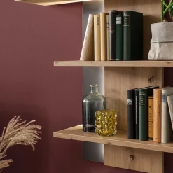 Wohnen Wohnwände<TV Anbauwand in Eicheoptik - Nikdus (vierteilig)