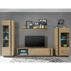 Wohnen Wohnwände<TV Anbauwand Kombi Set - Lairian (vierteilig)