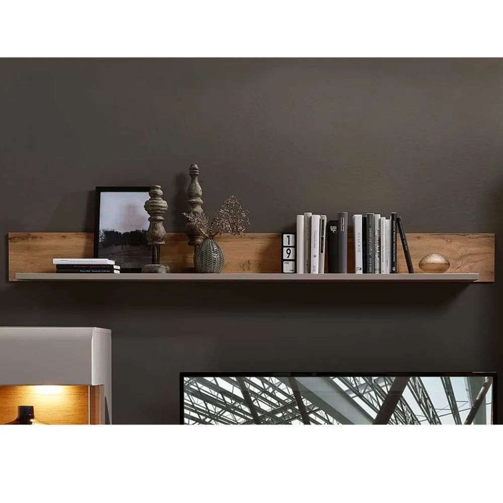 Wohnen Wohnwände<TV Anbauwand Möbel mit LED Licht - Fraguca (fünfteilig)