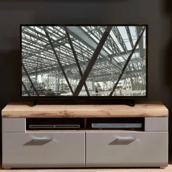 Wohnen Wohnwände<TV Anbauwand Möbel mit LED Licht - Fraguca (fünfteilig)