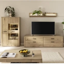 Wohnen Tv & Hifi-Möbel|Wohnwände<TV Anbauwand Möbelset modern - Jevedaz (dreiteilig)