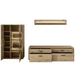 Wohnen Tv & Hifi-Möbel|Wohnwände<TV Anbauwand Möbelset modern - Jevedaz (dreiteilig)