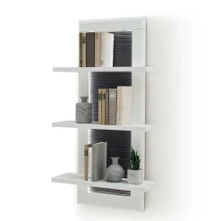 Wohnen Wohnwände<TV Anbauwand Set in Weiß - Hazime (dreiteilig)