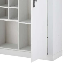 Wohnen Wohnwände<TV Anbauwand Set in weißer Holzoptik Pinie - Liancos (vierteilig)