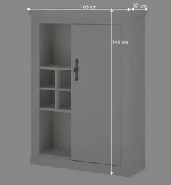 Wohnen Wohnwände<TV Anbauwand Set in weißer Holzoptik Pinie - Liancos (vierteilig)