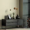 Wohnen Tv & Hifi-Möbel|Lowboards<TV Board - teilmassiv in Schwarz - Almery