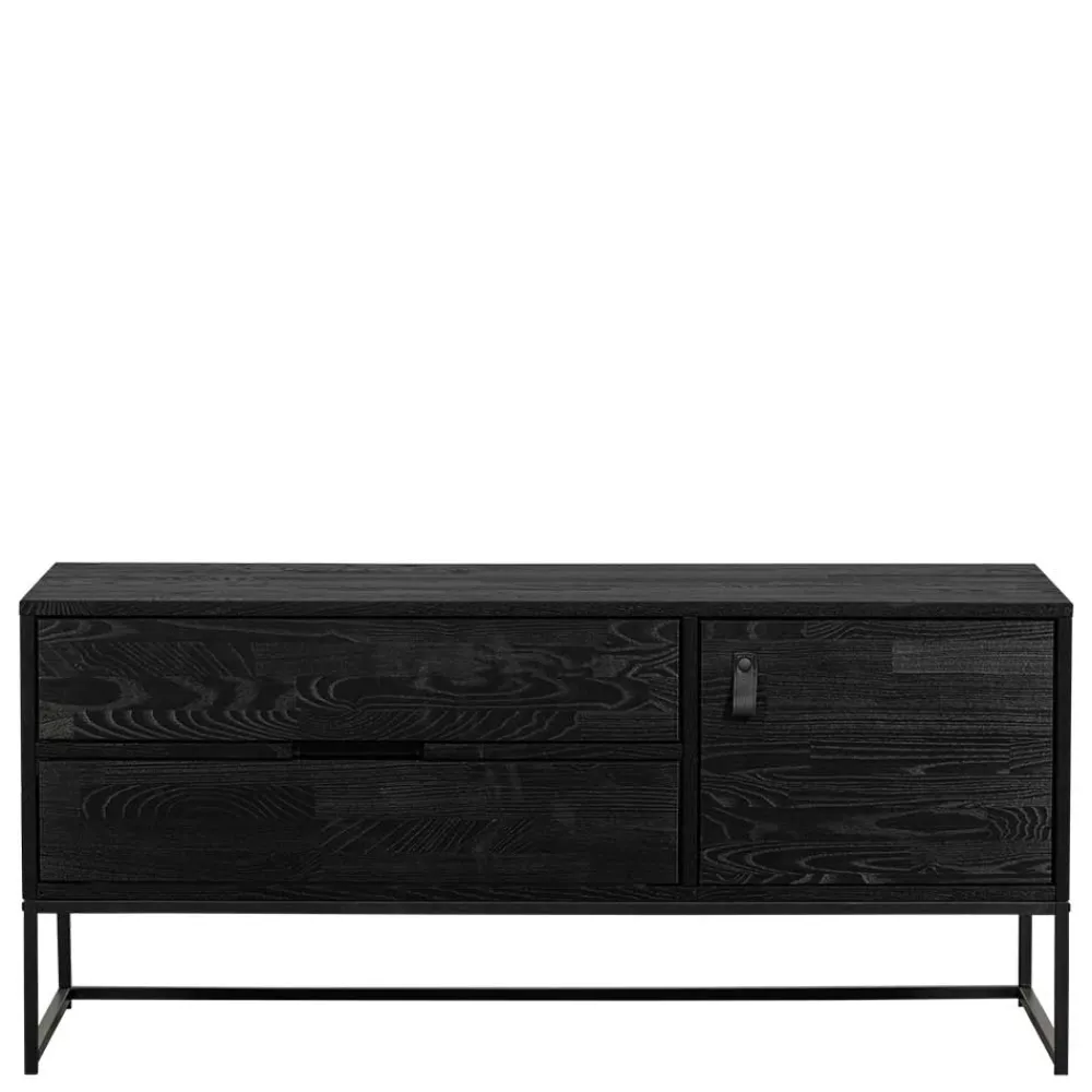 Wohnen Tv & Hifi-Möbel|Lowboards<TV Board - teilmassiv in Schwarz - Almery