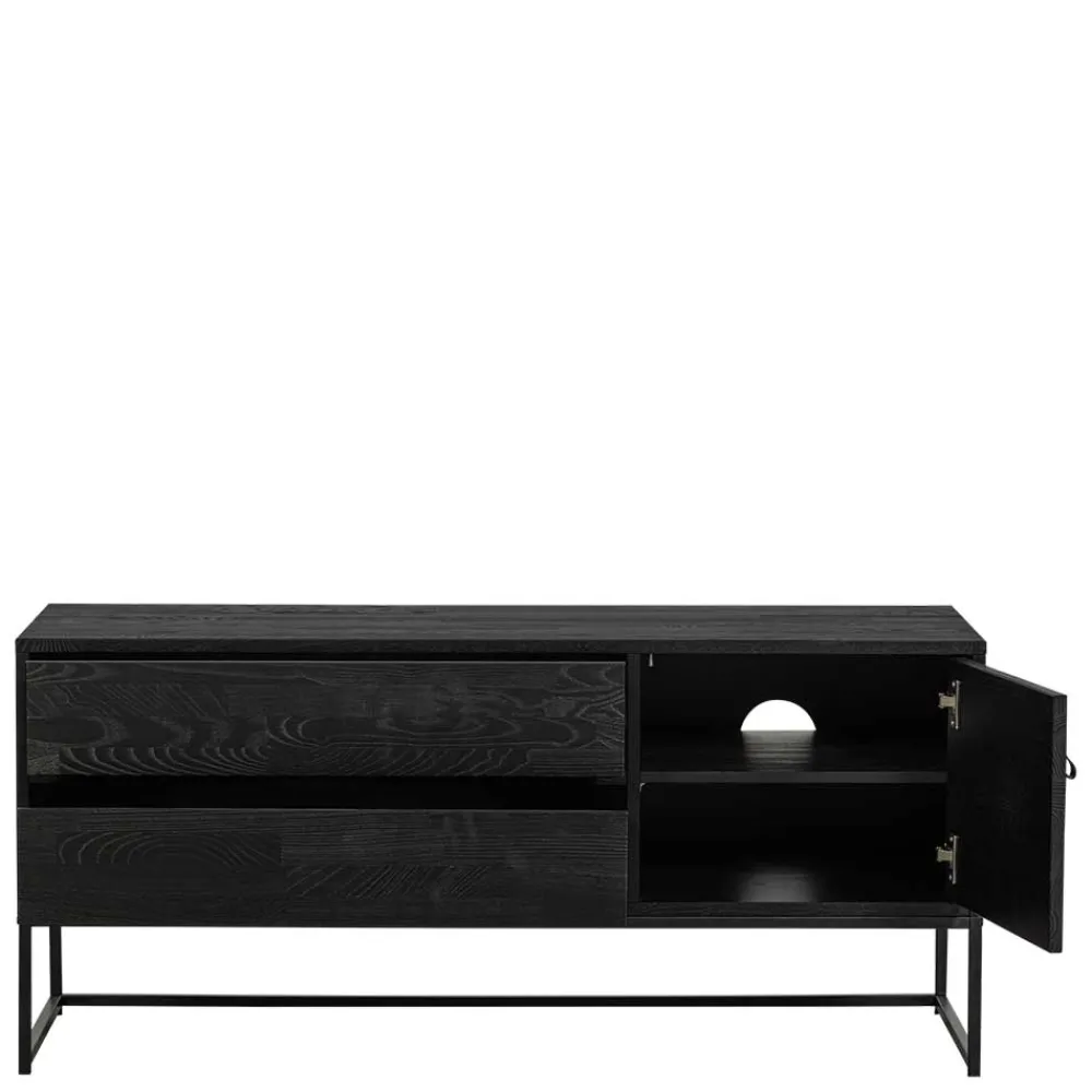Wohnen Tv & Hifi-Möbel|Lowboards<TV Board - teilmassiv in Schwarz - Almery