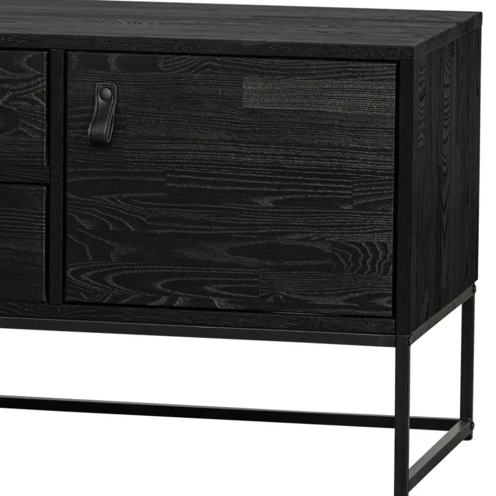 Wohnen Tv & Hifi-Möbel|Lowboards<TV Board - teilmassiv in Schwarz - Almery
