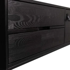 Wohnen Tv & Hifi-Möbel|Lowboards<TV Board - teilmassiv in Schwarz - Almery