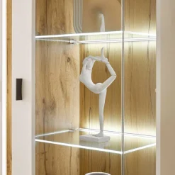 Wohnen Wohnwände<TV Board & Vitrinenschrank & Hängeboard Set - Racelyn (dreiteilig)