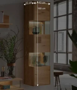 Wohnen Wohnwände<TV Board & Wandboard & Vitrine Set - Millena (dreiteilig)