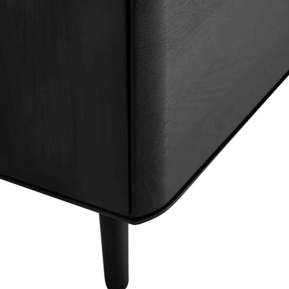 Wohnen Tv & Hifi-Möbel|Lowboards<TV Board aus Eiche geschliffen & Schwarz geölt - Asnes