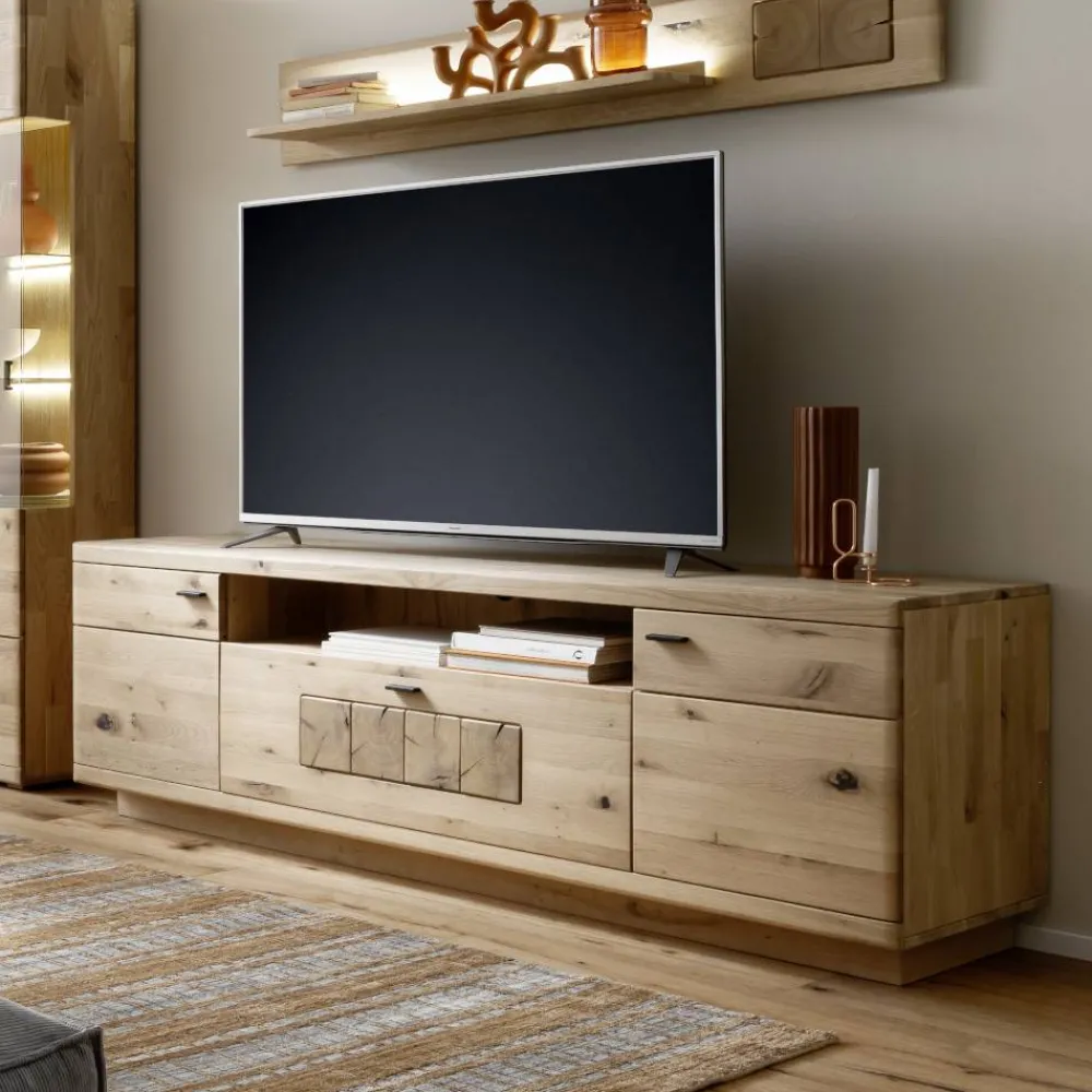 Wohnen Tv & Hifi-Möbel|Lowboards<TV Board aus hellem Asteiche Massivholz - Losiamos