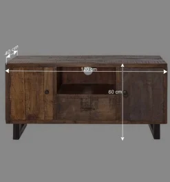 Wohnen Tv & Hifi-Möbel|Lowboards<TV Board aus Recyclingholz Mango - Bahiro