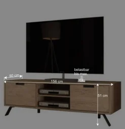 Wohnen Tv & Hifi-Möbel|Lowboards<TV Board im Retro Look - Rodonda