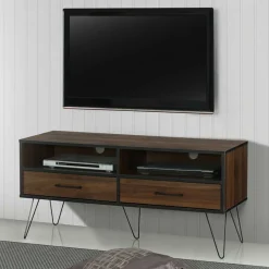 Wohnen Tv & Hifi-Möbel|Lowboards<TV Board in brauner Holzoptik - Hamidy