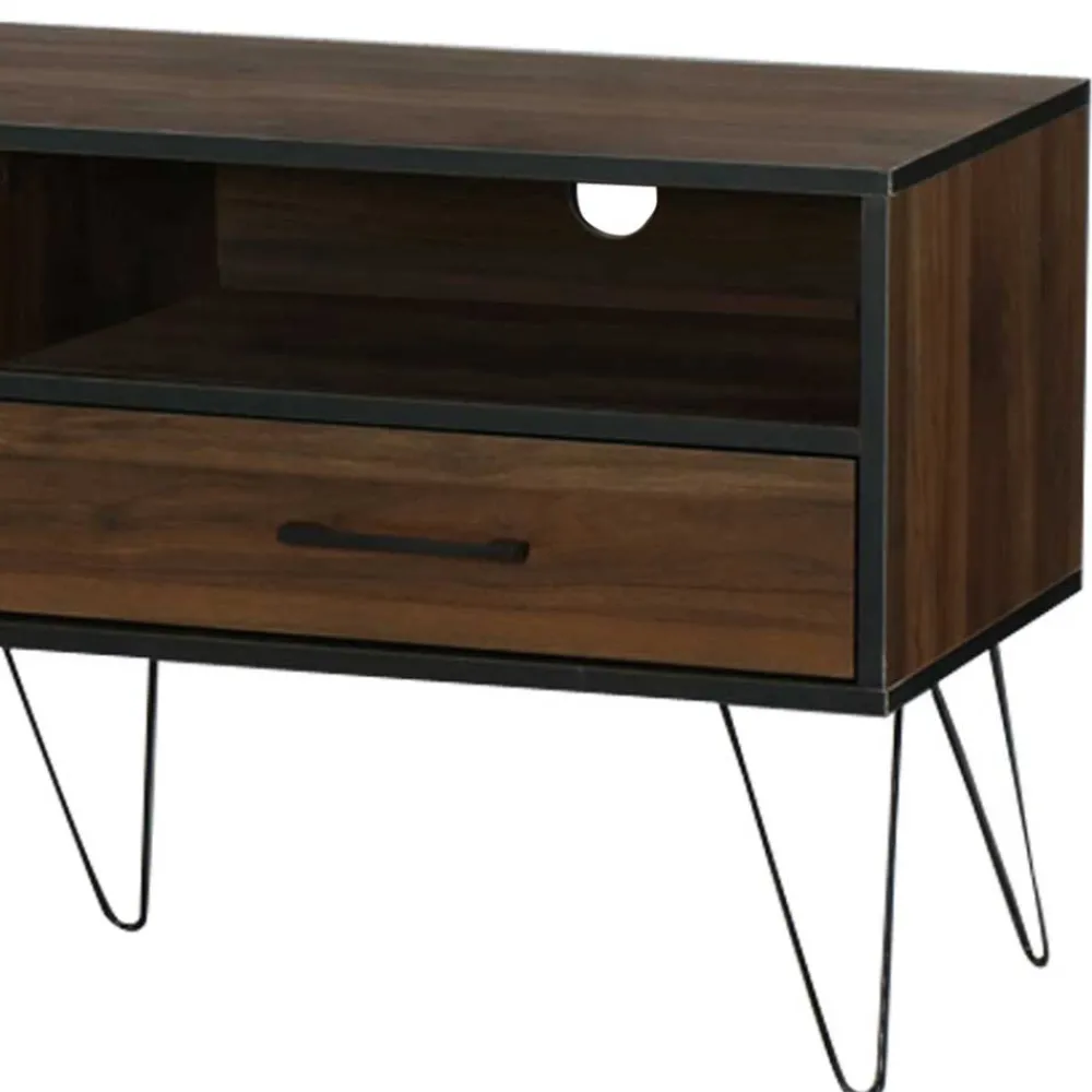 Wohnen Tv & Hifi-Möbel|Lowboards<TV Board in brauner Holzoptik - Hamidy