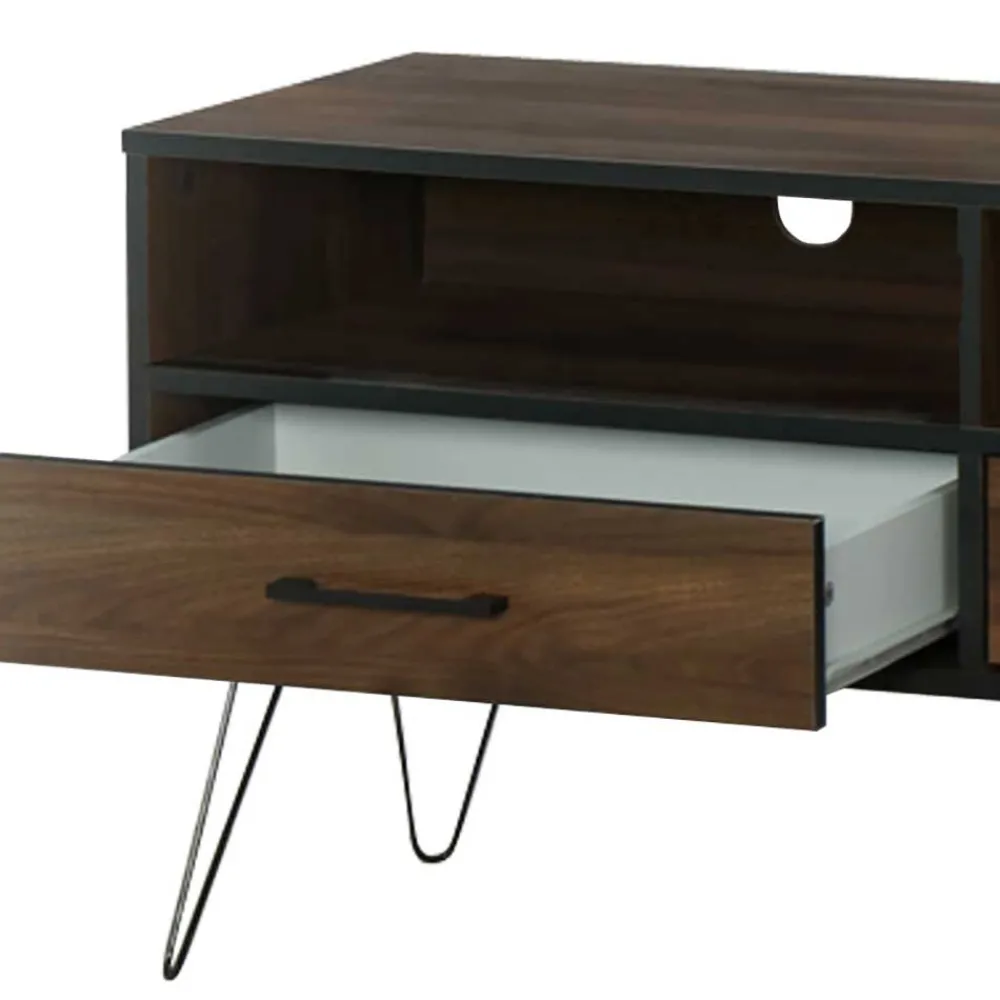 Wohnen Tv & Hifi-Möbel|Lowboards<TV Board in brauner Holzoptik - Hamidy