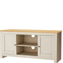 Wohnen Lowboards<TV Board in Cremeweiß mit Eiche - Langoona