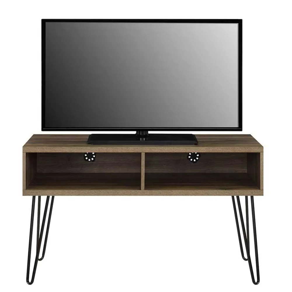 Wohnen Tv & Hifi-Möbel|Lowboards<TV Board in Walnuss Optik und Schwarz - Uzyna