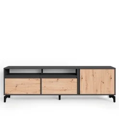 Wohnen Tv & Hifi-Möbel|Lowboards<TV Board in Wildeiche & Anthrazit - Kiss